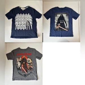 Star Wars Kids T-Shirts - Navy, Blue, and Gray Set of 3 Gap Size 6-7